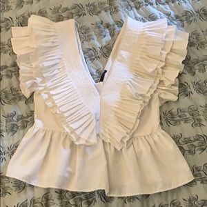 Voluminous poplin top